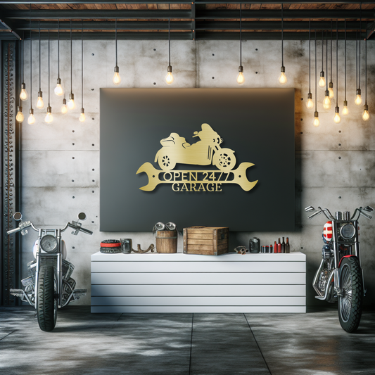 Personalized Motorbike Metal Wall Art - Laser Cut Steel - Endless Design Options