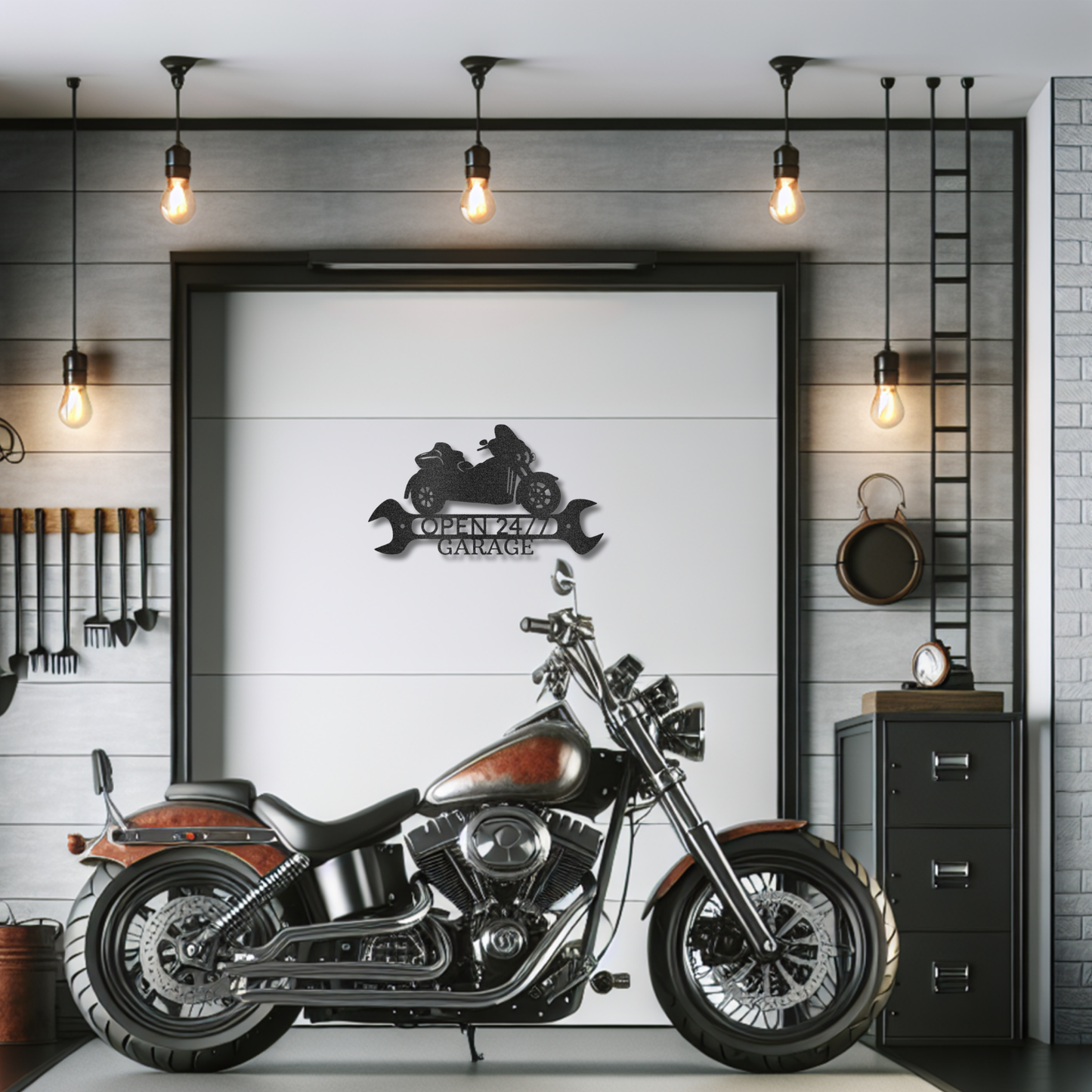 Personalized Motorbike Metal Wall Art - Laser Cut Steel - Endless Design Options