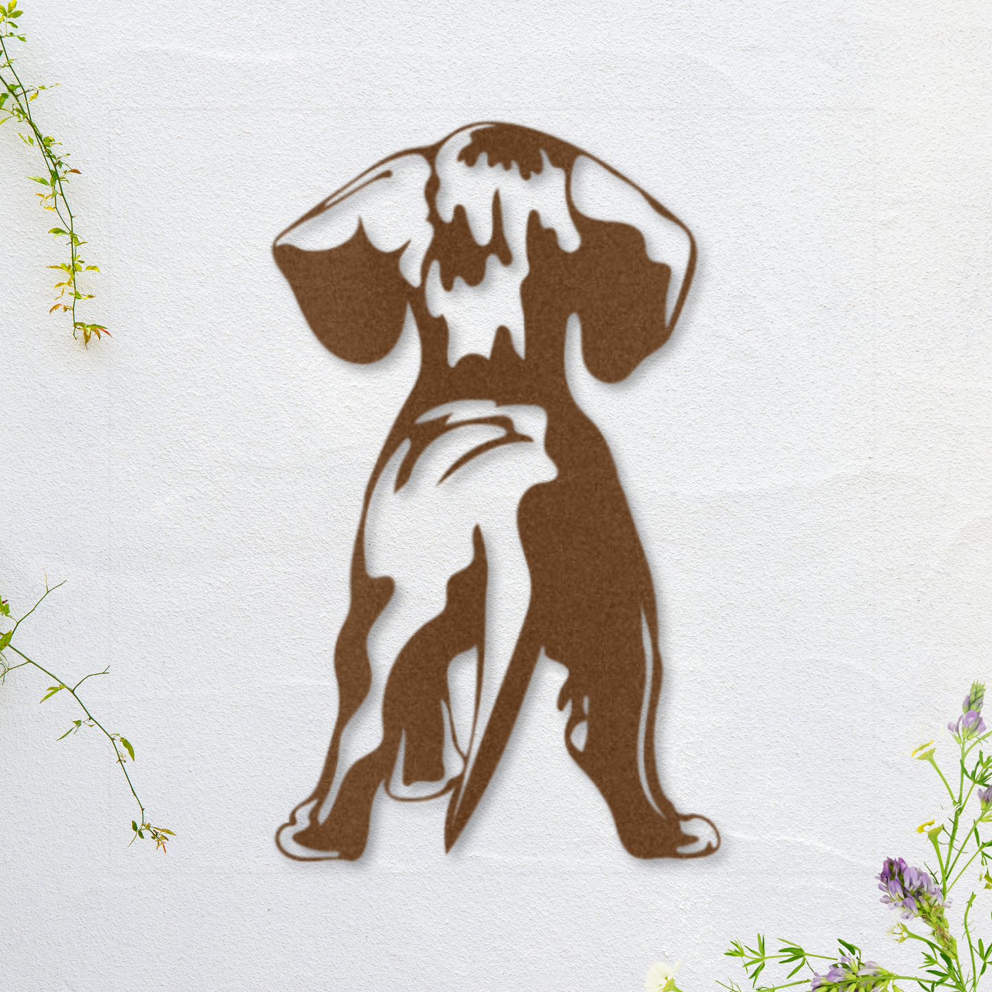 Adorable Sausage Dog Laser-Cut Metal Wall Art