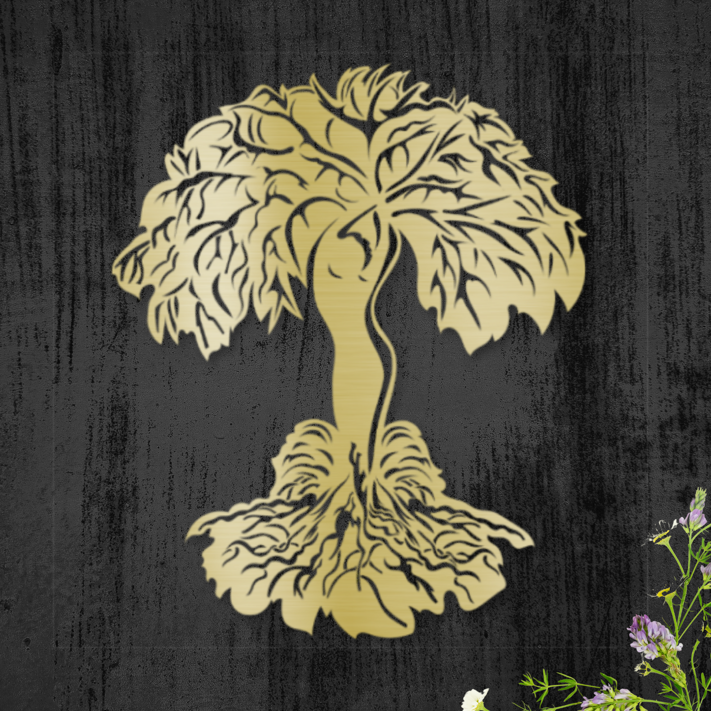 Graceful Tree of Life Metal Wall Art – Subtle Feminine Silhouette