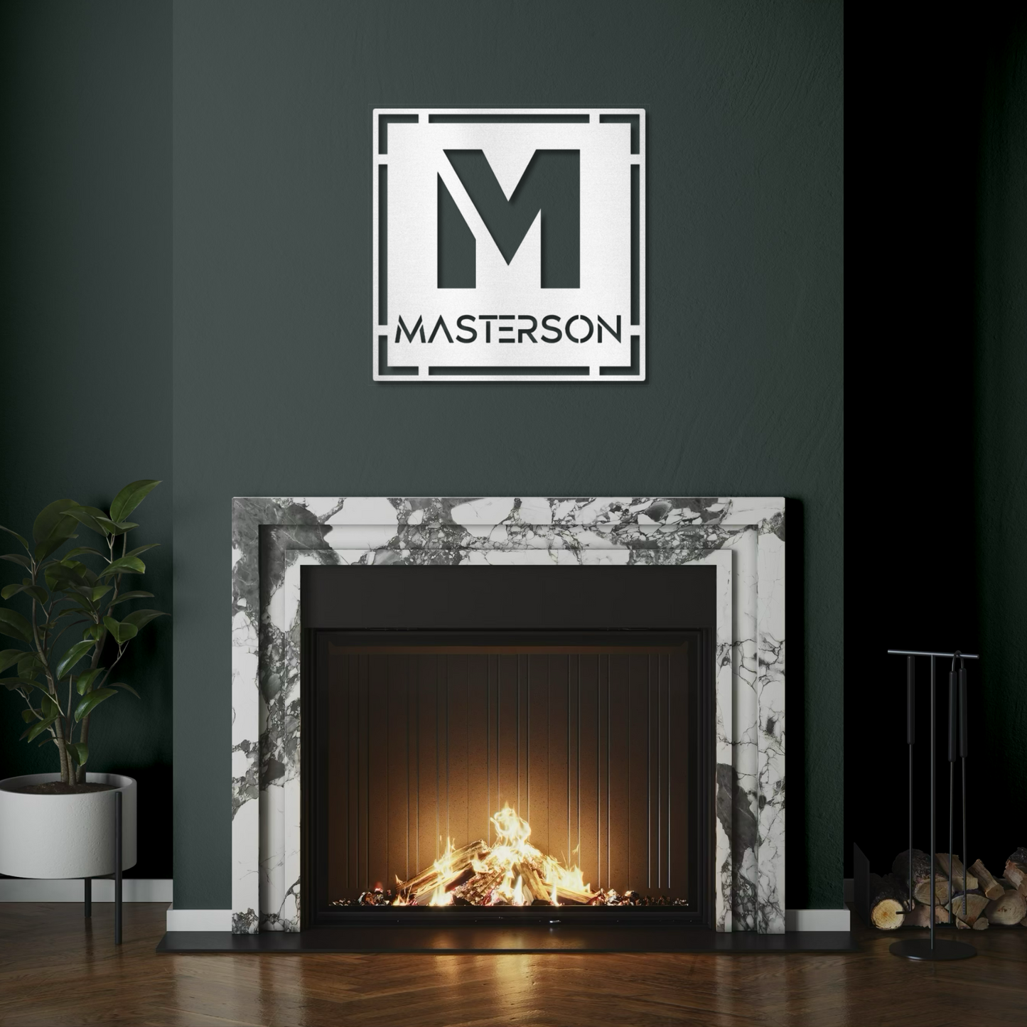 Modern Block Monogram Sign – Minimalist Design for Any Setting